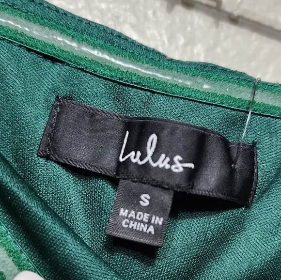 Lulus Seasonal Bliss Emerald Floral Print Satin Strapless Midi Dress S Wedding - Picture 8 of 8